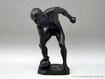 Rudolf Kaesbach Bronze Art Deco Athlet um1920 Enst Kraas Bildgiesserei Berlin