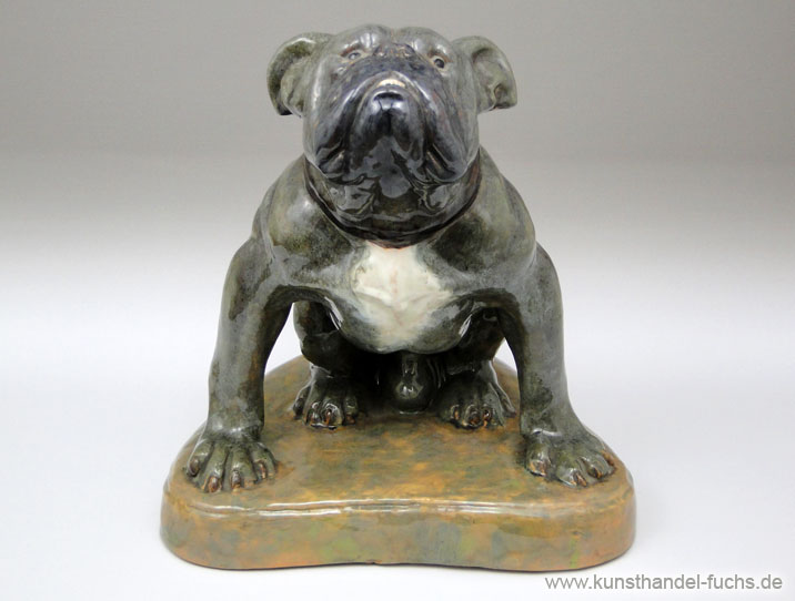 Keramik_Karlsruhe_Fritz_Behn_Bulldogge_Jugendstil_um1914